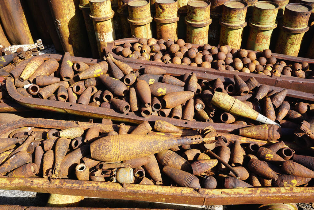 Rusted munitions, bomb casings and disarmed bombies in rural Southeast ...